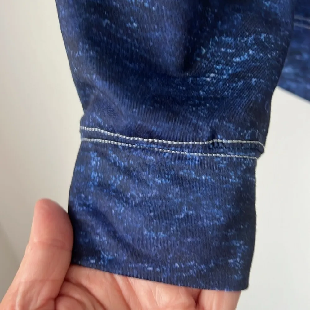 Gameday Couture White/Navy North Carolina Tar Heels Dip Dyed Hoodie Sz S ♟️ Blue - Image 5