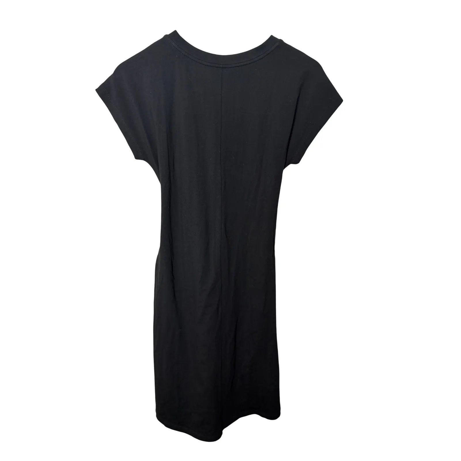 Universal Standard Misa Tie Waist T Shirt Dress Size 2XS (Medium) Black Basic - Image 7
