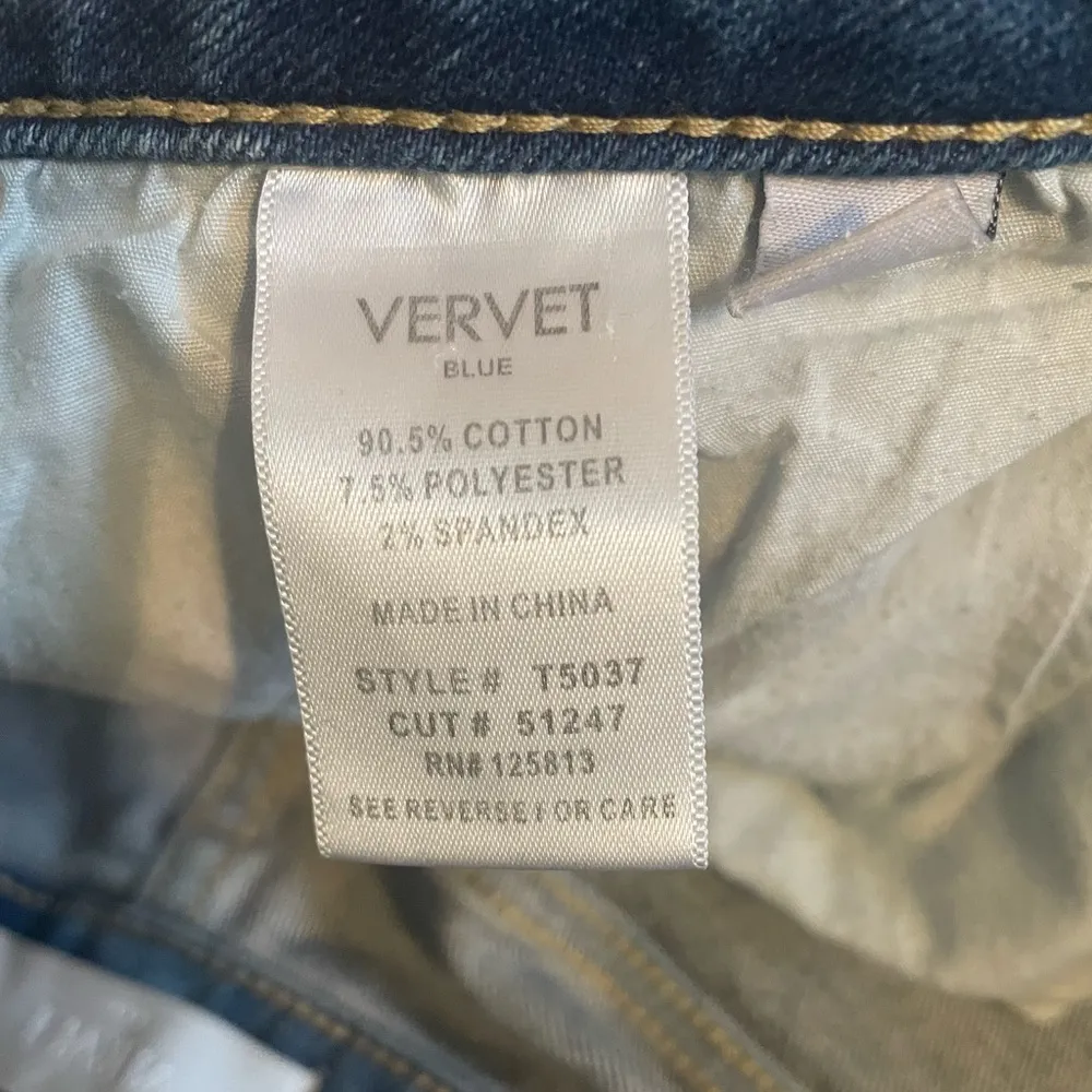 Vervet Blue Distressed Straight Leg Jeans Size 29 Stretchy Denim Medium Wash - Image 6