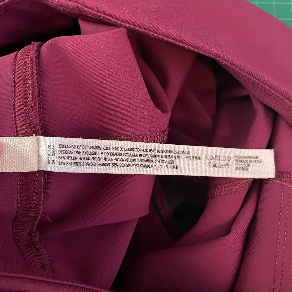 Movement Women M Maroon Red Leggings Side Stripe Athletic Yoga - Image 10