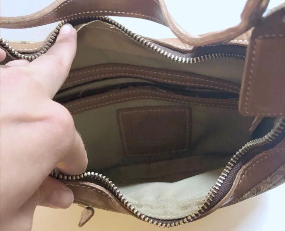 Coach Brown Logo Canvas & Leather Bag - Image 5