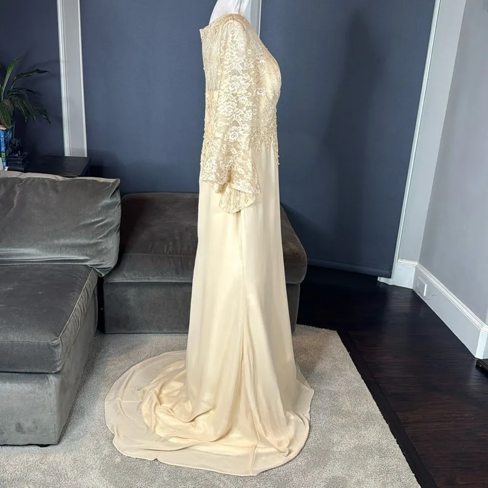 Women’s Full Length Chiffon & Lace Dress Mother of the Bride or Groom Size 10 - Image 5