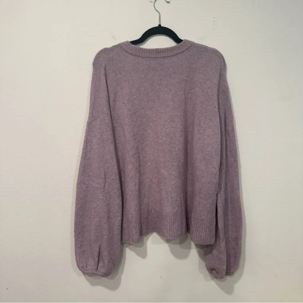 Madewell Payton Pullover Sweater in Coziest Yarn Heather Lilac L - Image 7