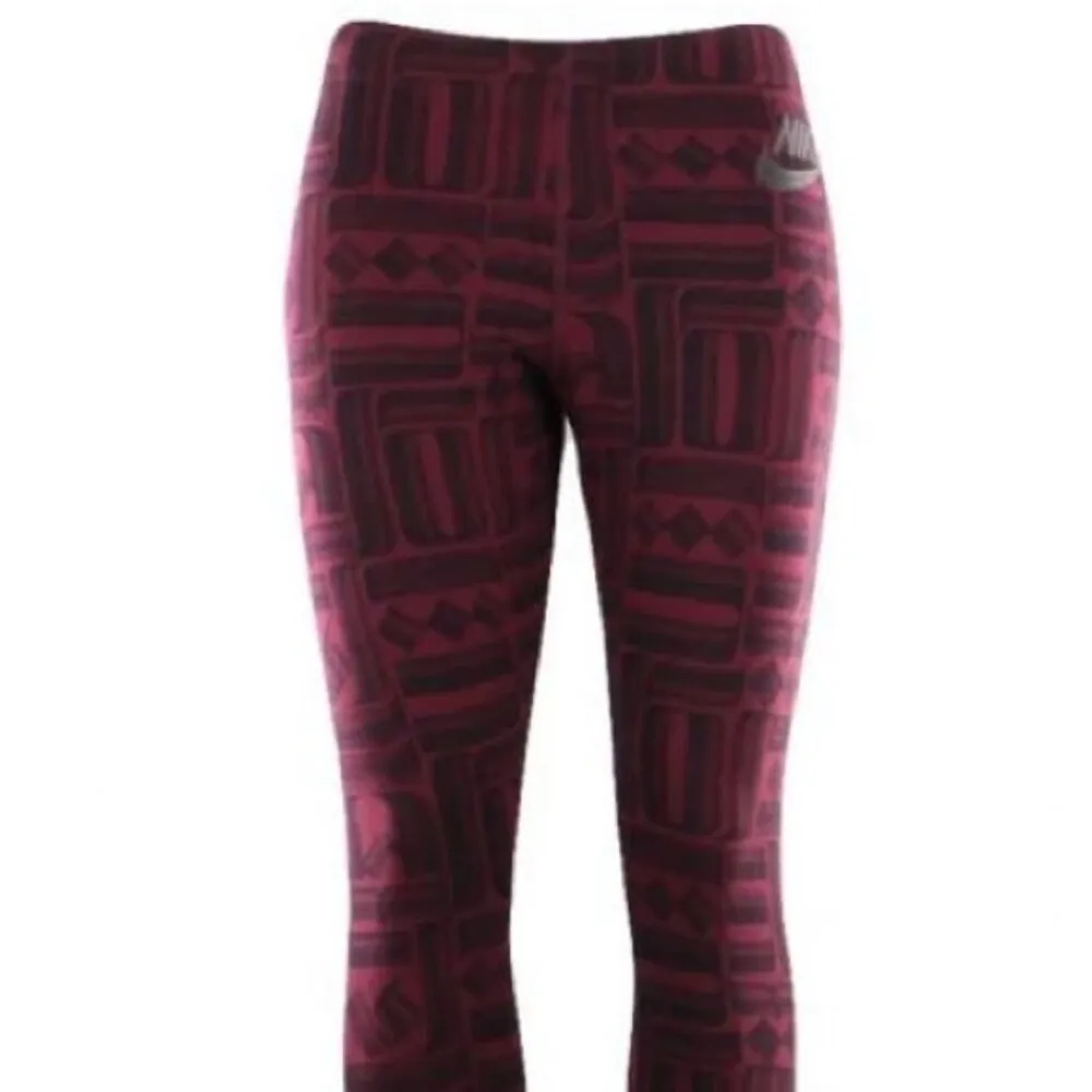Nike Red & Black Print Athletic Sport Leggings Pants L NEW - Image 5