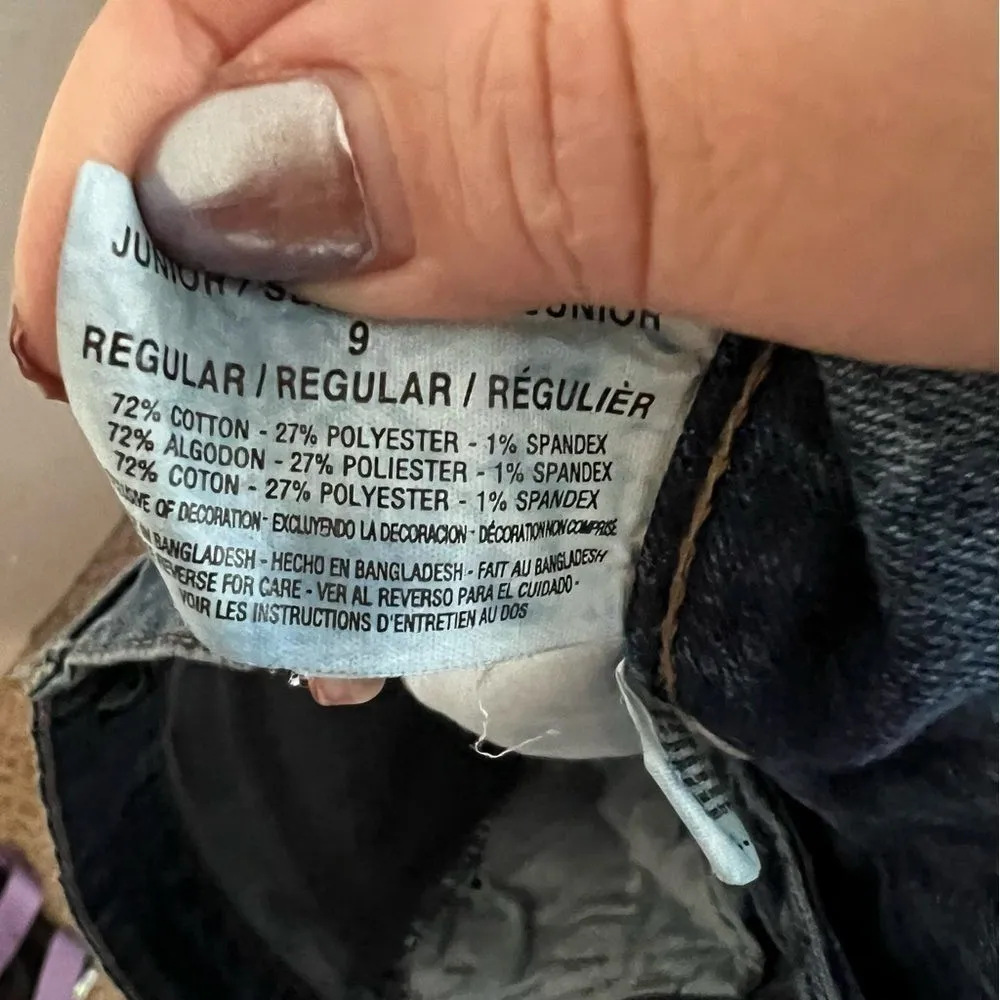 LEI Sophia Hipster Flare Vintage Denim Jeans Blue Size undefined - Image 5