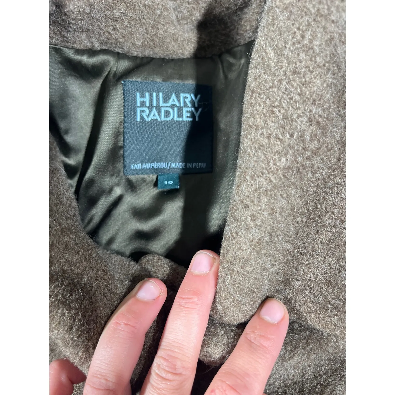 Hilary Radley Women's Wool alpaca Coat Classic Button Front Warm Winter Jacket - Image 5