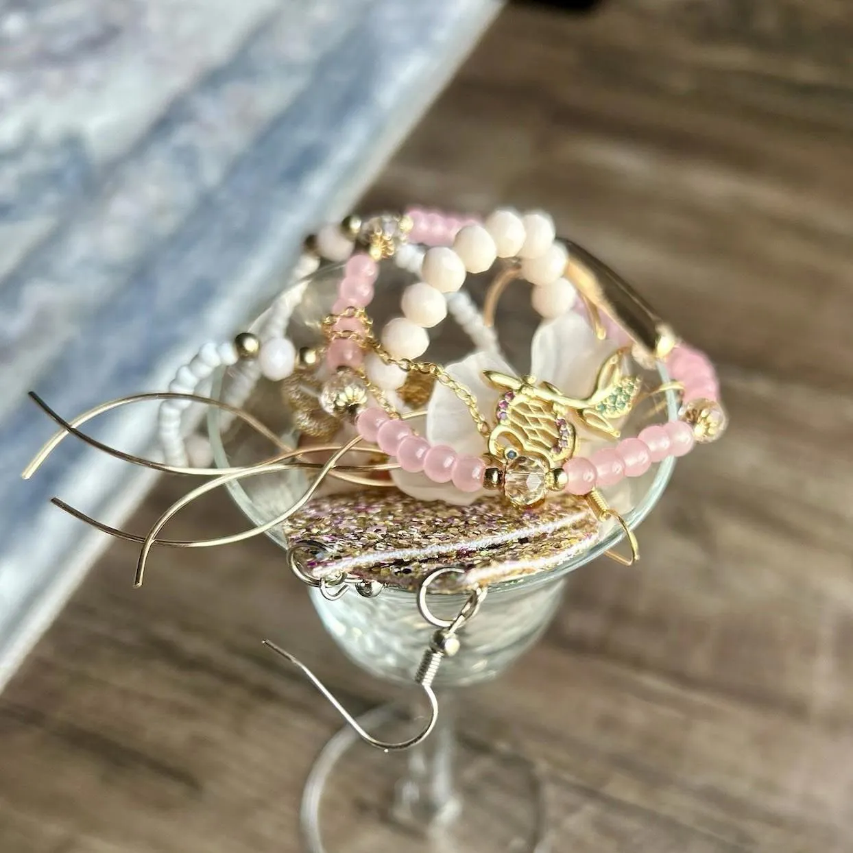 Mystery Jewelry Jar: Pinks, Whites, and Golds, All Wearable No Junk - Image 7