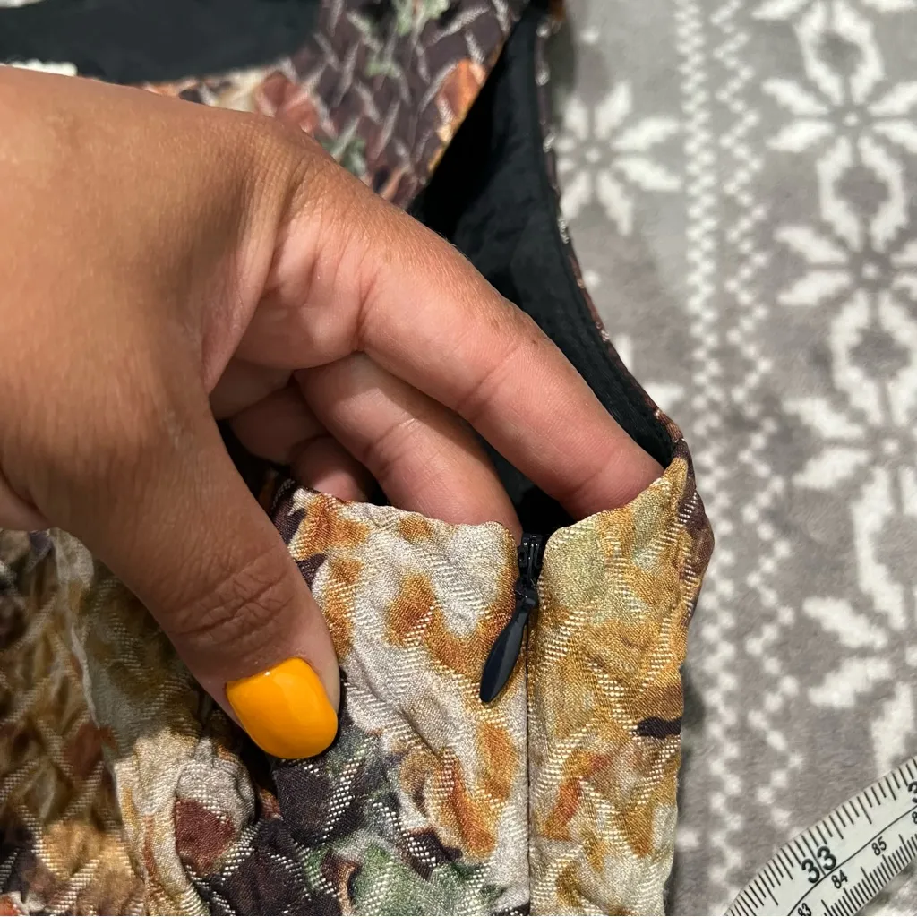 Anthropologie Tabitha Tema Quilted Floral Dress With Pockets Size‎ 6 - Image 5