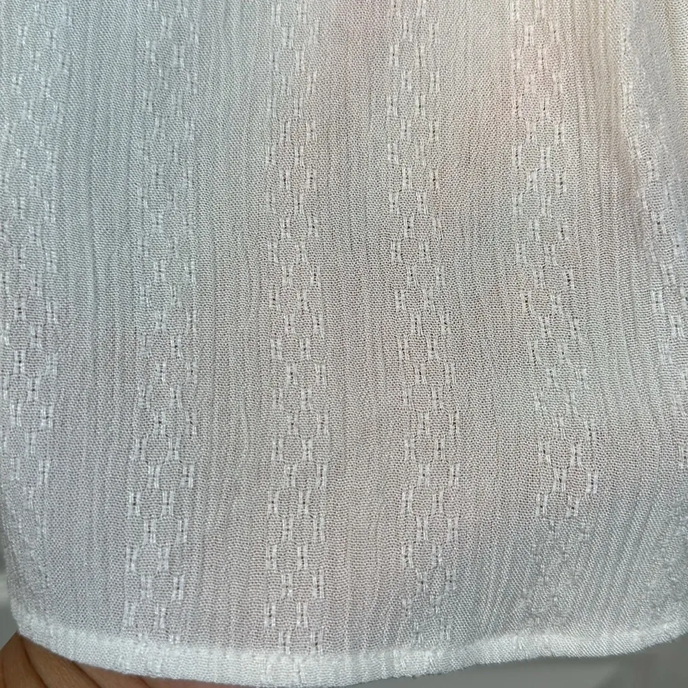 Knox Rose White Bohemian Lace Off White Cream Pullover Tunic Shirt XXL NWT #0398 - Image 5