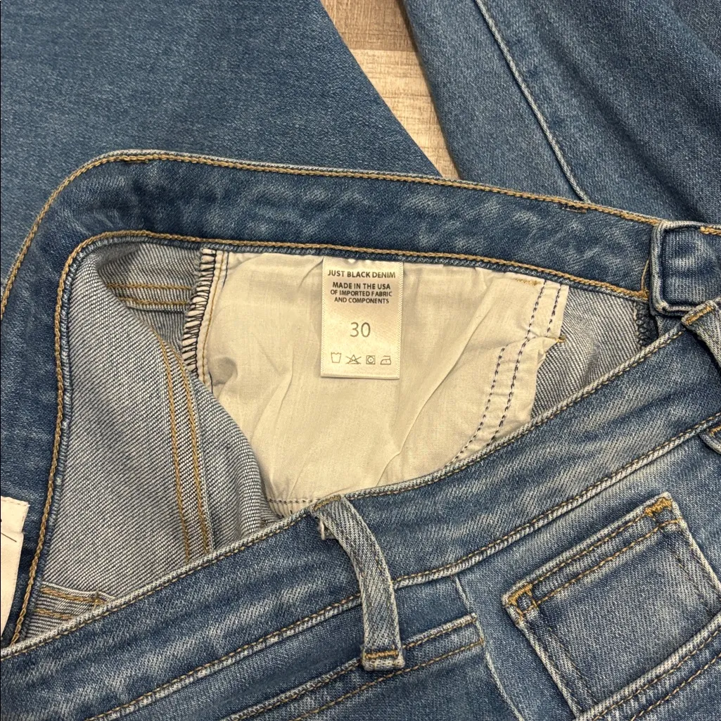 just black denim ripped straight jeans - Image 5