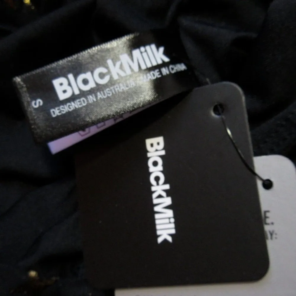 NWT BlackMilk Burned Velvet Christmas Baubles in Black Gold V-neck Maxi Dress S - Image 8