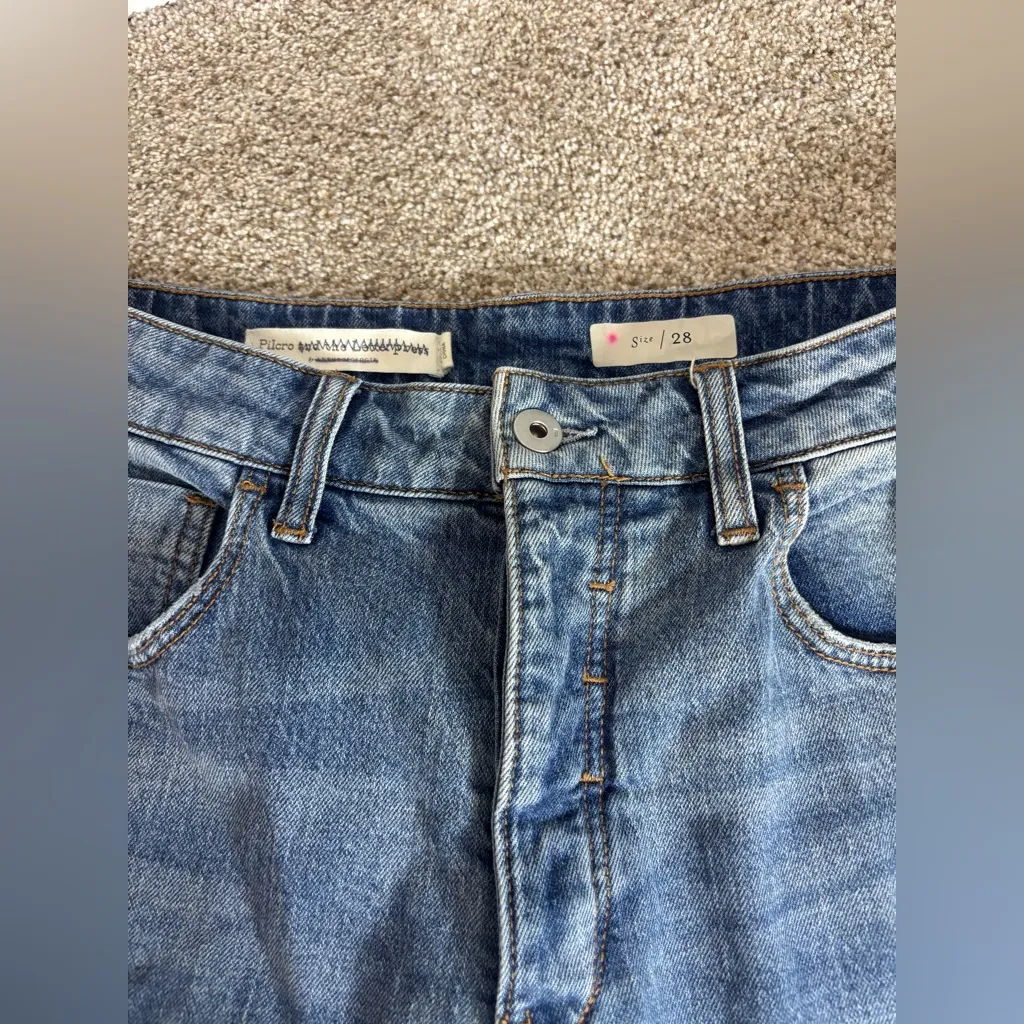 Pilcro and the Letterpress Anthropologie High Rise High Waisted Straight 28 - Image 4