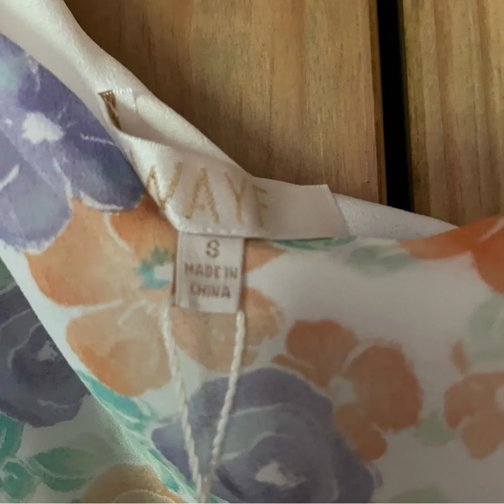 WAYF One Shoulder Pastel Easter Floral Mini Dress Size Small - Image 2