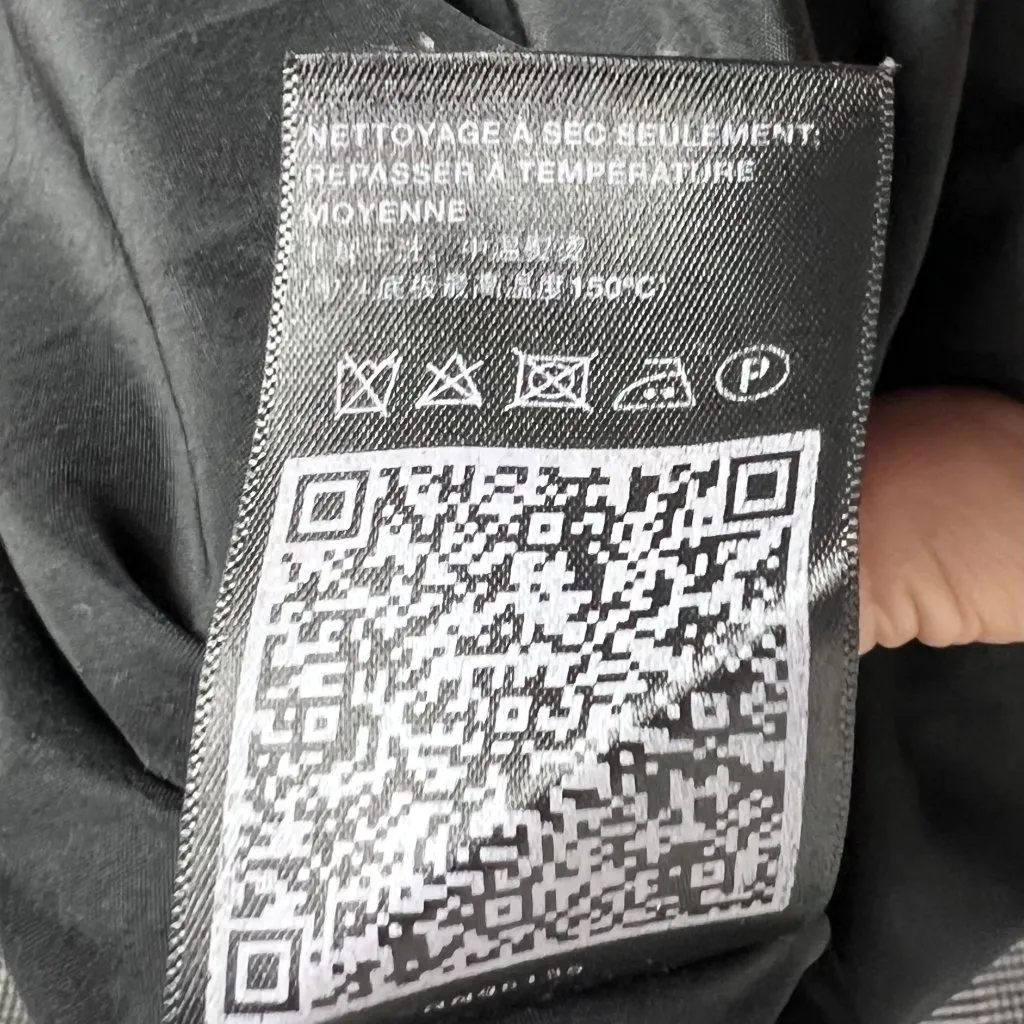 Lafayette 148 New York Delia Houndstooth Glen Plaid Sheath Dress 6 Black White - Image 9