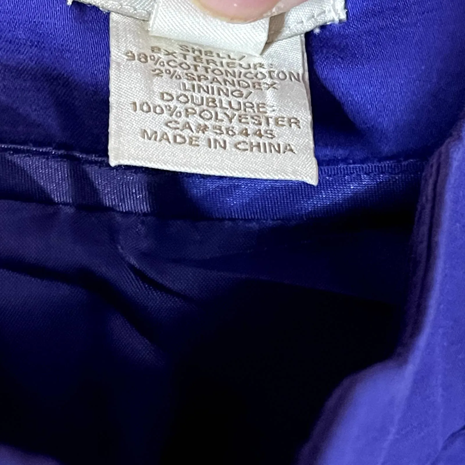 J. Crew Skirt Size 4 Blue Women Lined Cotton Stretch Blend Scalloped Waist 26X17 - Image 6