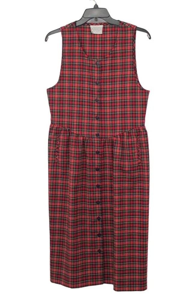 Vintage Pendleton Dress Womens L? Used Plaid Sleeveless - Image 1