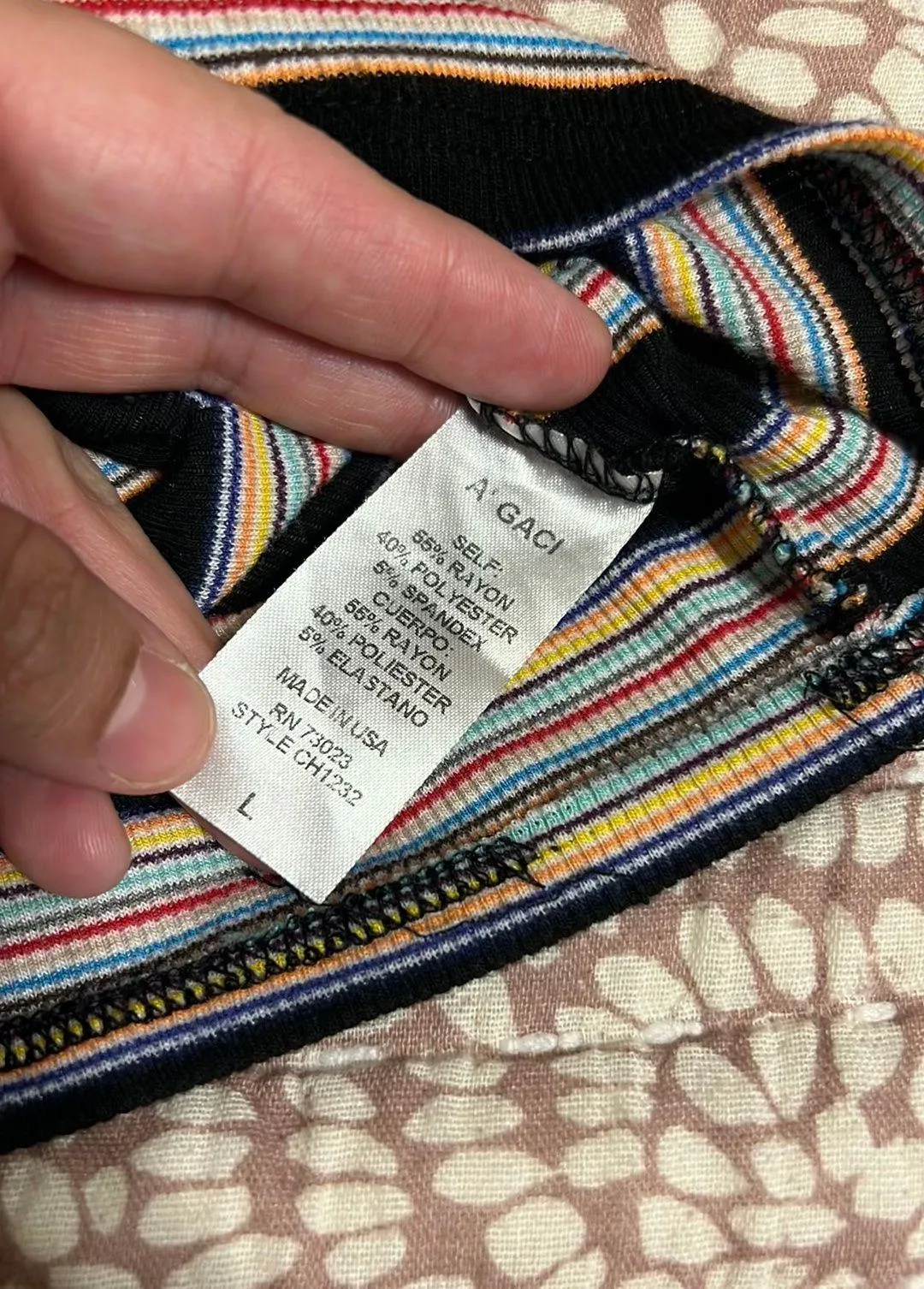 Agaci Black Striped Crop Top Size Large  (2) - Image 6