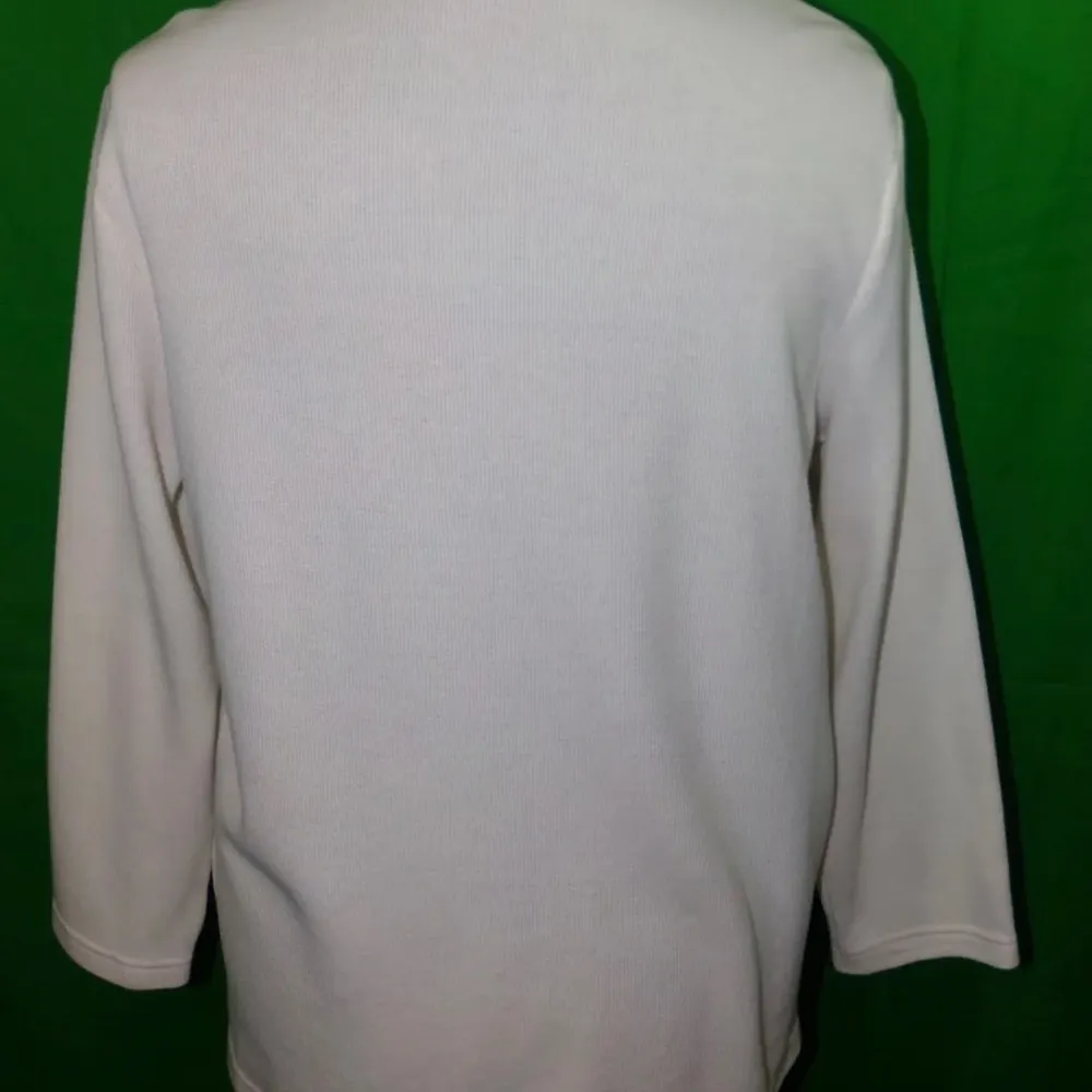 Designer Originals Studio JOY White Embroidered Christmas Gifts Sweater - Image 2