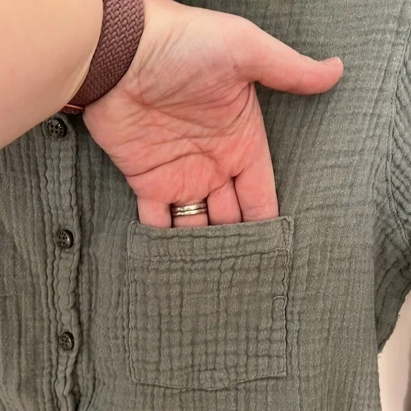 Stark X Rio Olive Green 100%‎ Gauze Button - Image 4