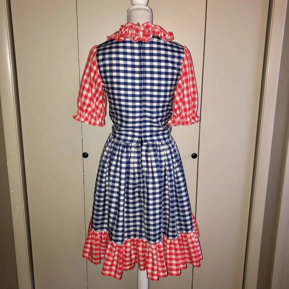 Vintage Handmade Square Dance Outfit Matching Mens Womens Used 3 Piece Red - Image 9