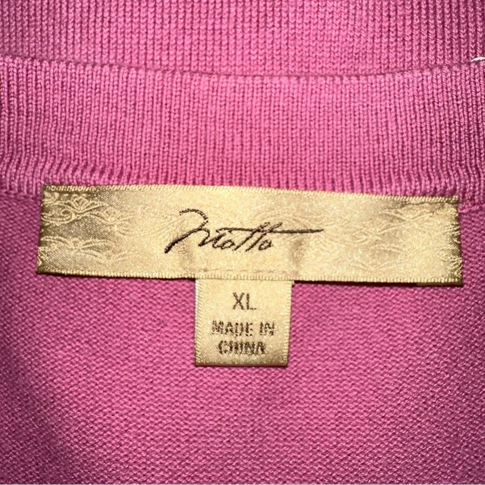 Motto Womens Sweater XL Pink Sequin Button Up Long Sleeve Cardigan Layering - Image 2