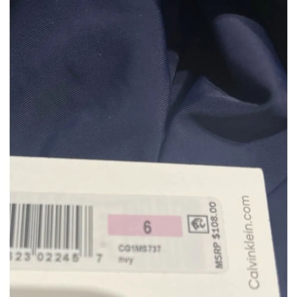 Calvin Klein Blouson One-Piece Swimsuit Size 6 Navy New With Tags - Image 7