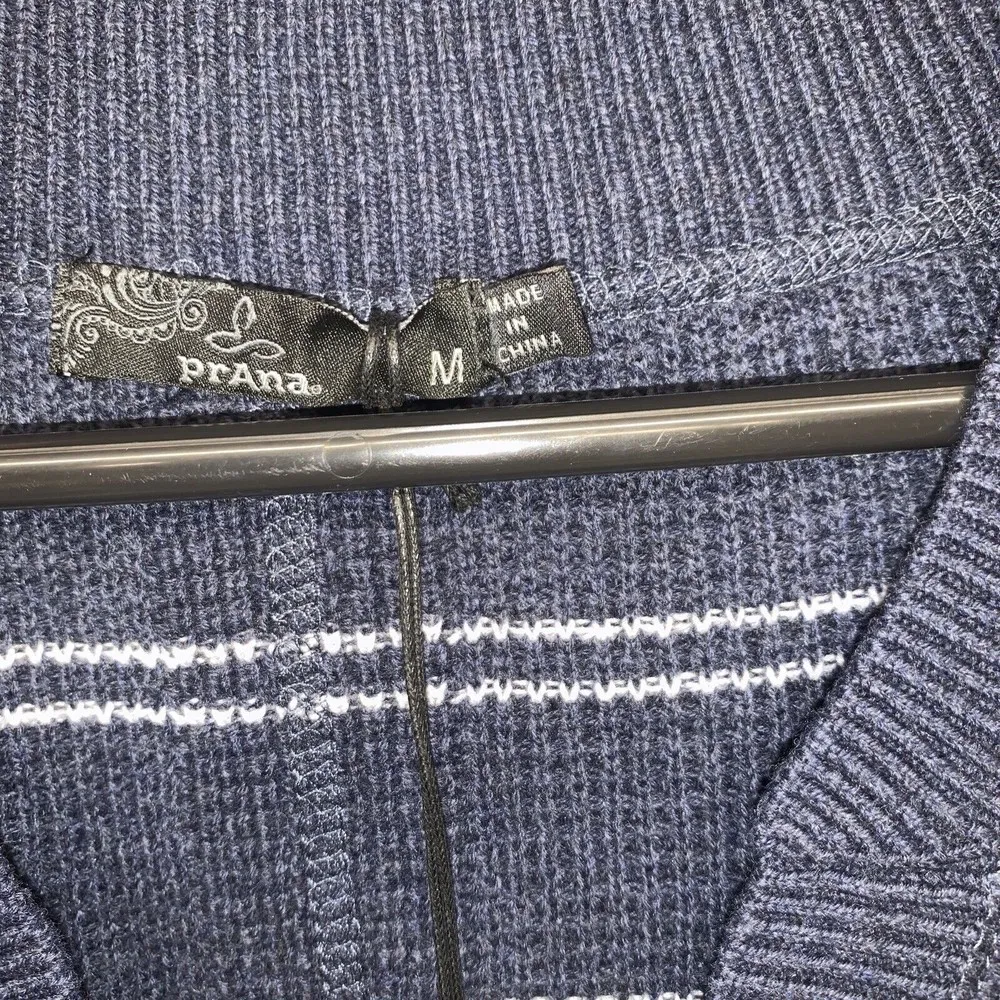 Womens Size M Prana Milani Henley Striped Sweater Dress Navy NWT - Image 3