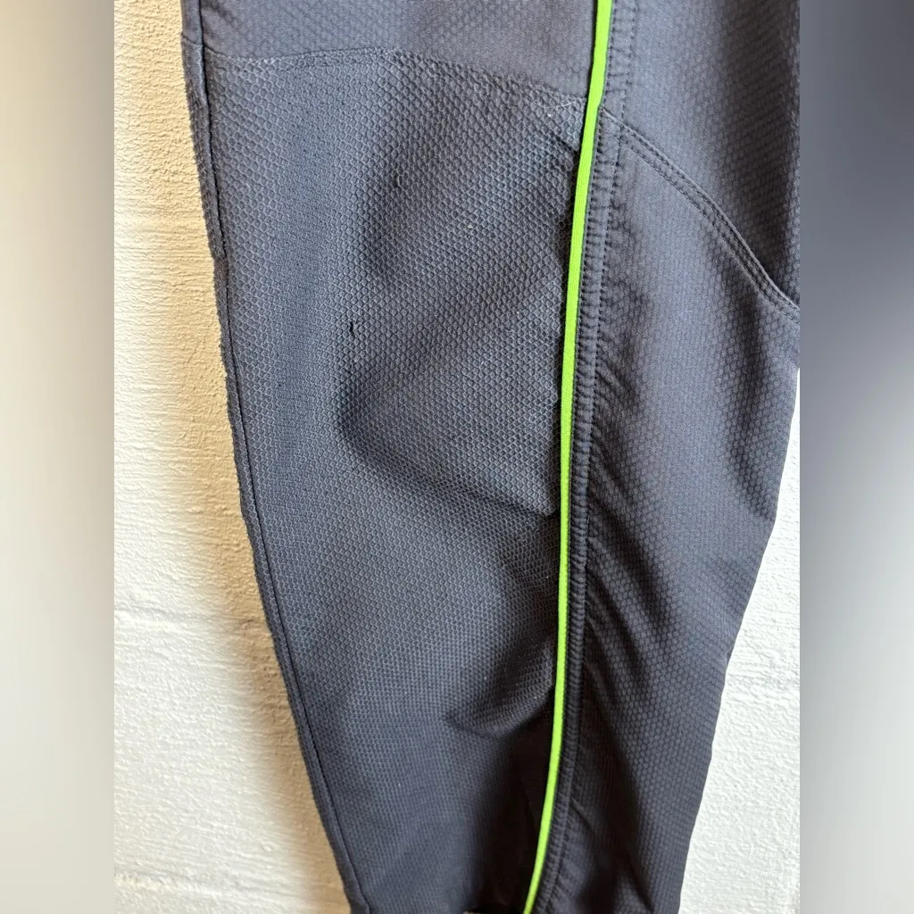 Vintage Nike Fit Dry Streetwear Sporty Grey & Lime Green Athletic Pants Medium - Image 5