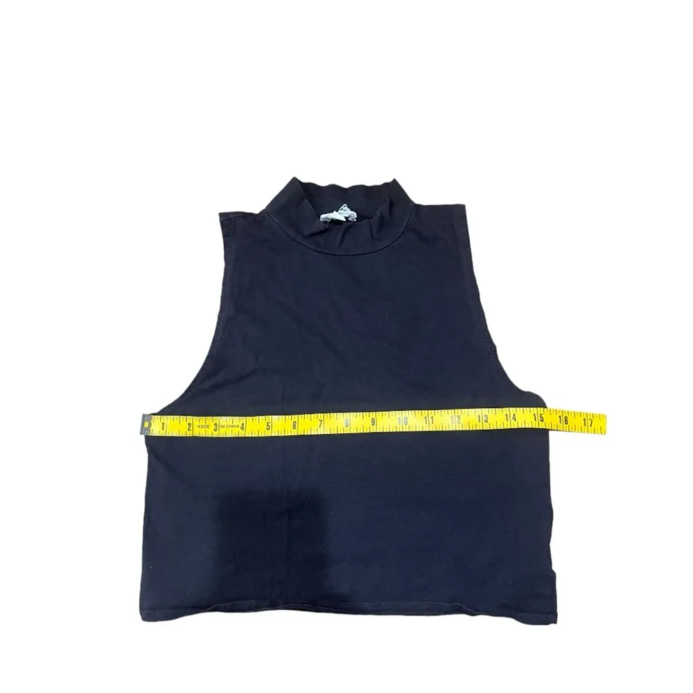 Aeropostale black cropped top mock neck jersey - Image 4