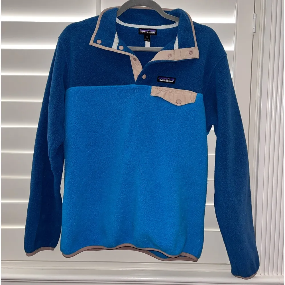 Patagonia Worn Wear Lightweight Synchilla Snap-T Pullover Anacapa Blue Medium - Image 2