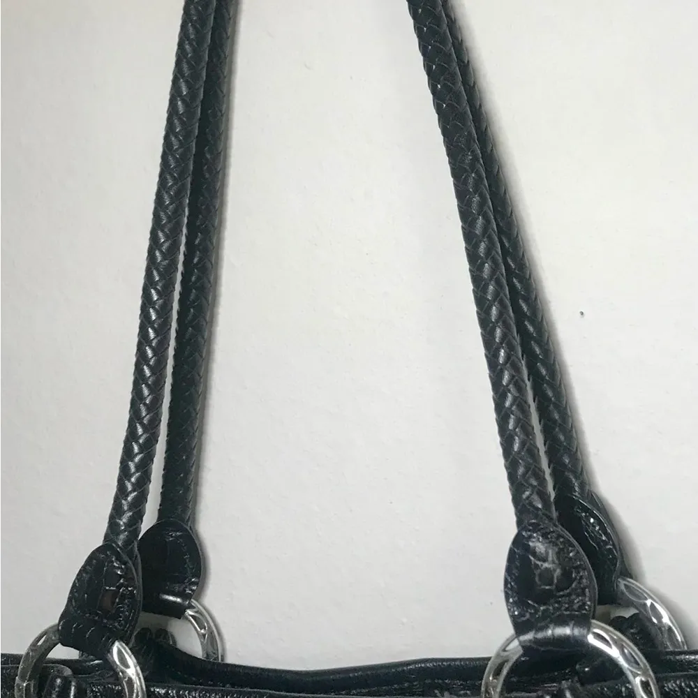 Brighton  floral embroidered leather handbag - Image 7