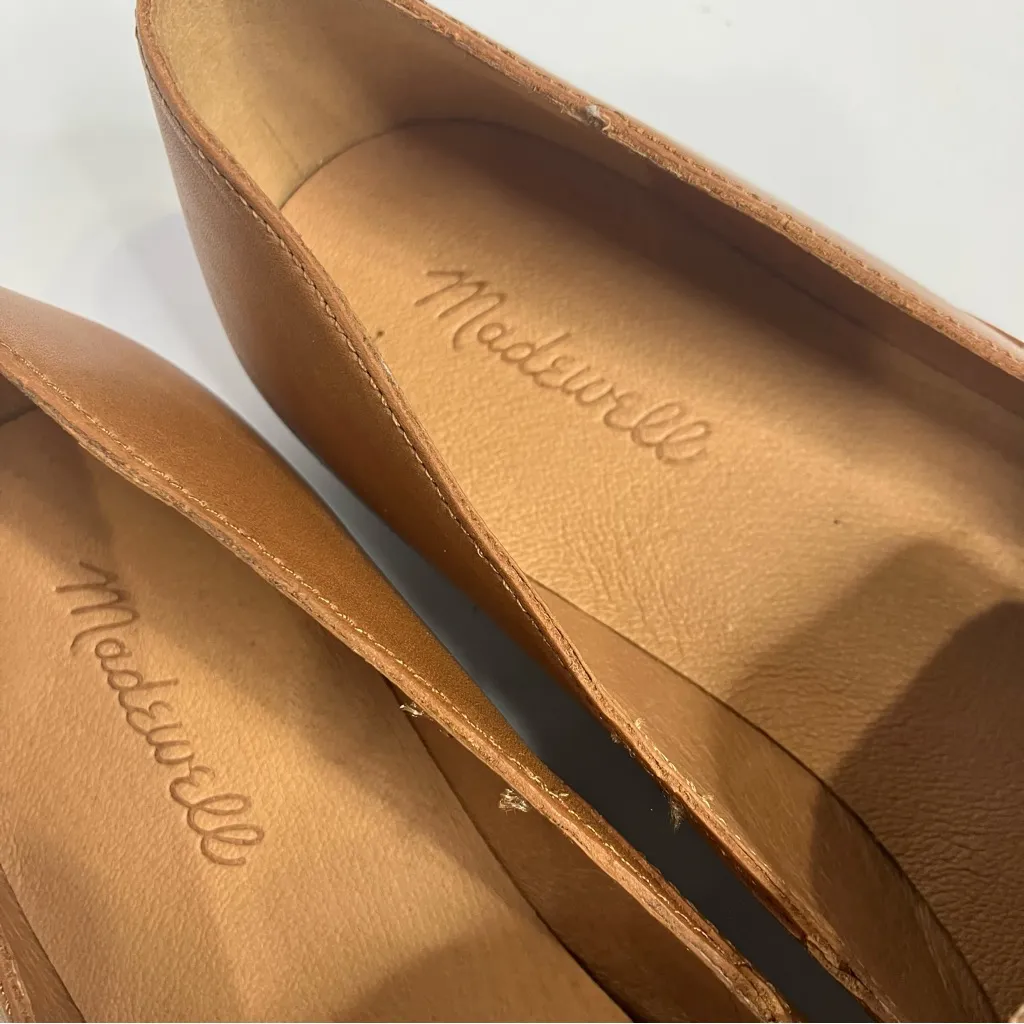 Madewell The Frances skimmer leather loafers cognac women’s size 11 contemporary - Image 6