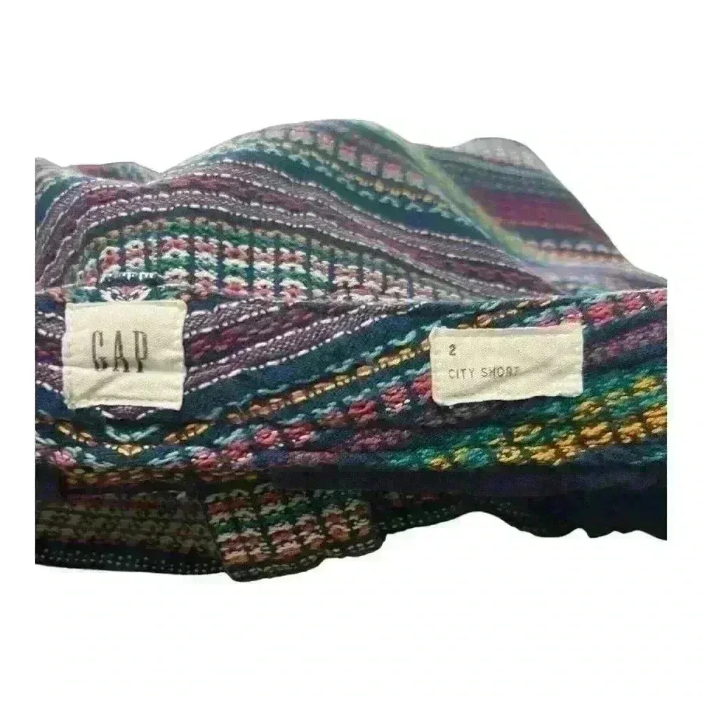 Women City Shorts Cotton Striped Multicolor Mid Rise Pockets Boho Hippie S - Image 7