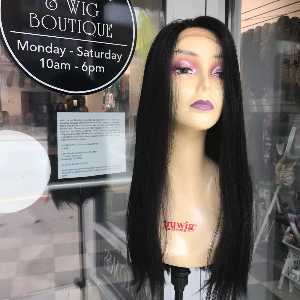 Wig Black Fullcap 13X6 Swisslace Freepart Long Wig - Image 3