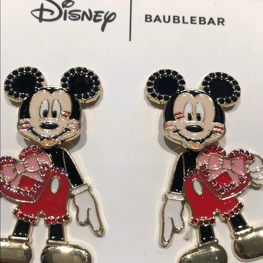 Disney nwt BaubleBar Mickey Mouse Earrings Valentine’s Day - Image 4