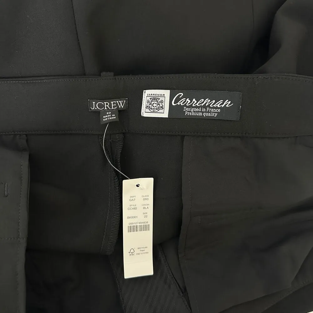 J.Crew Cropped Natalia Pant Four Season Stretch Black High Rise Office US 20 NWT - Image 10