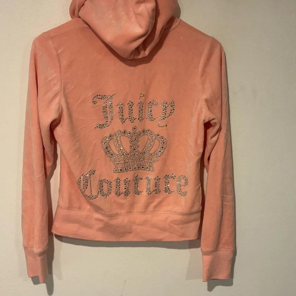 Juicy Couture Pink Bling Track Jacket Sweatshirt Y2K Style Velour Womens Small - Image 4
