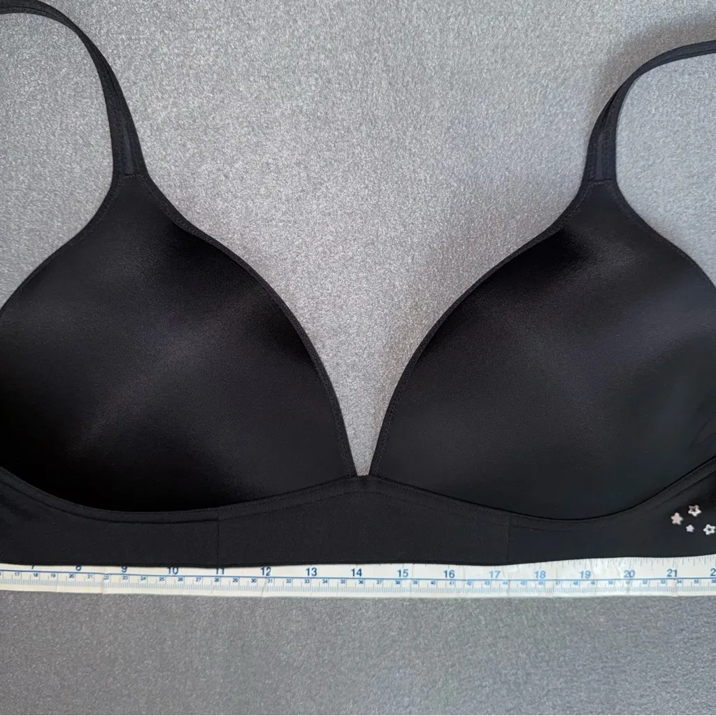 Aerie‎ 36DD wireless convertible Black Women's Bra Rose gold accents molded cups - Image 3