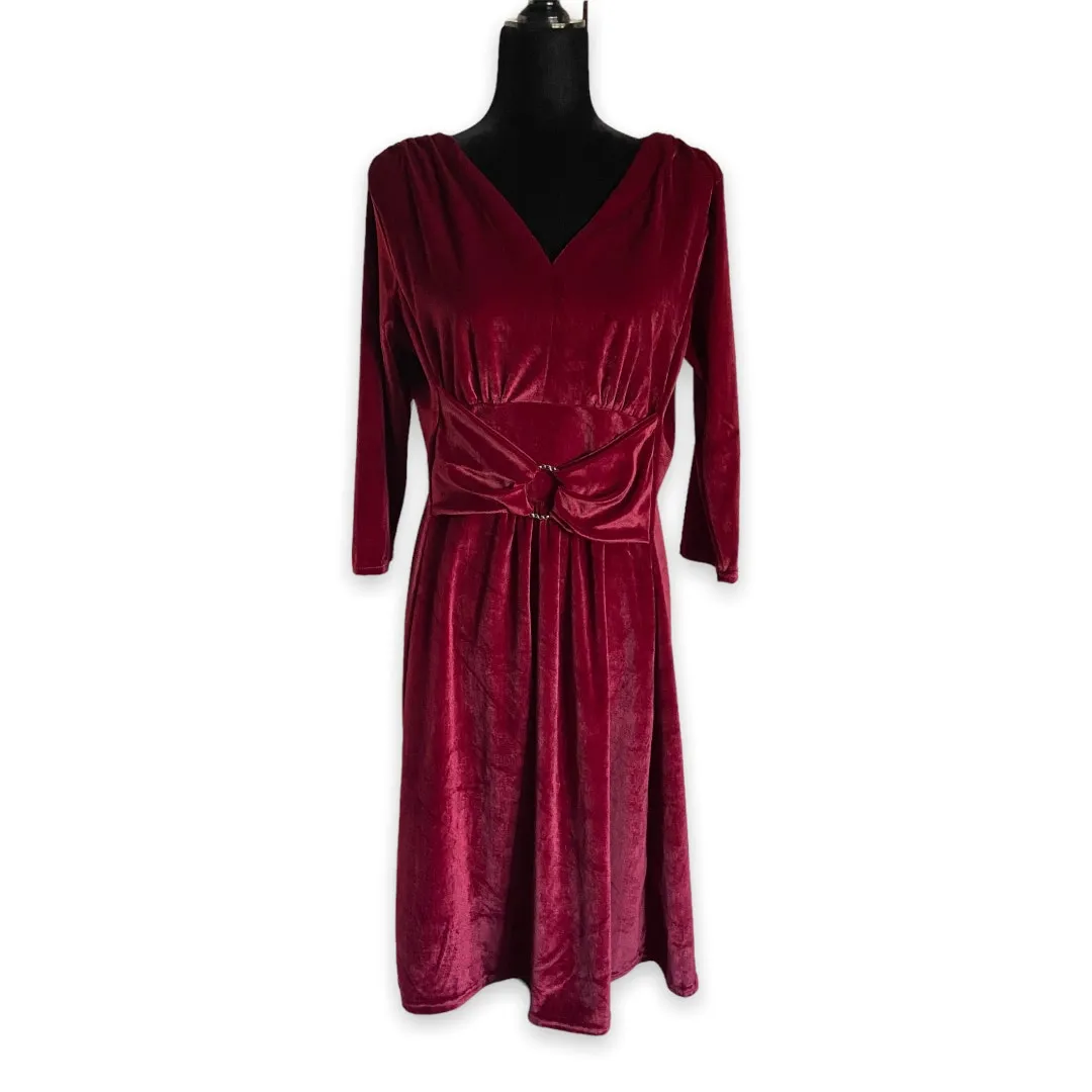Liz Lange Completely Me Womens Dress‎ Size Large Red Velour NEW - Image 2