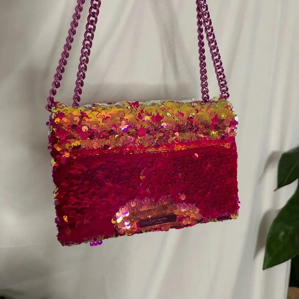 Kensington Sequin Shoulder Bag Pink - Image 7