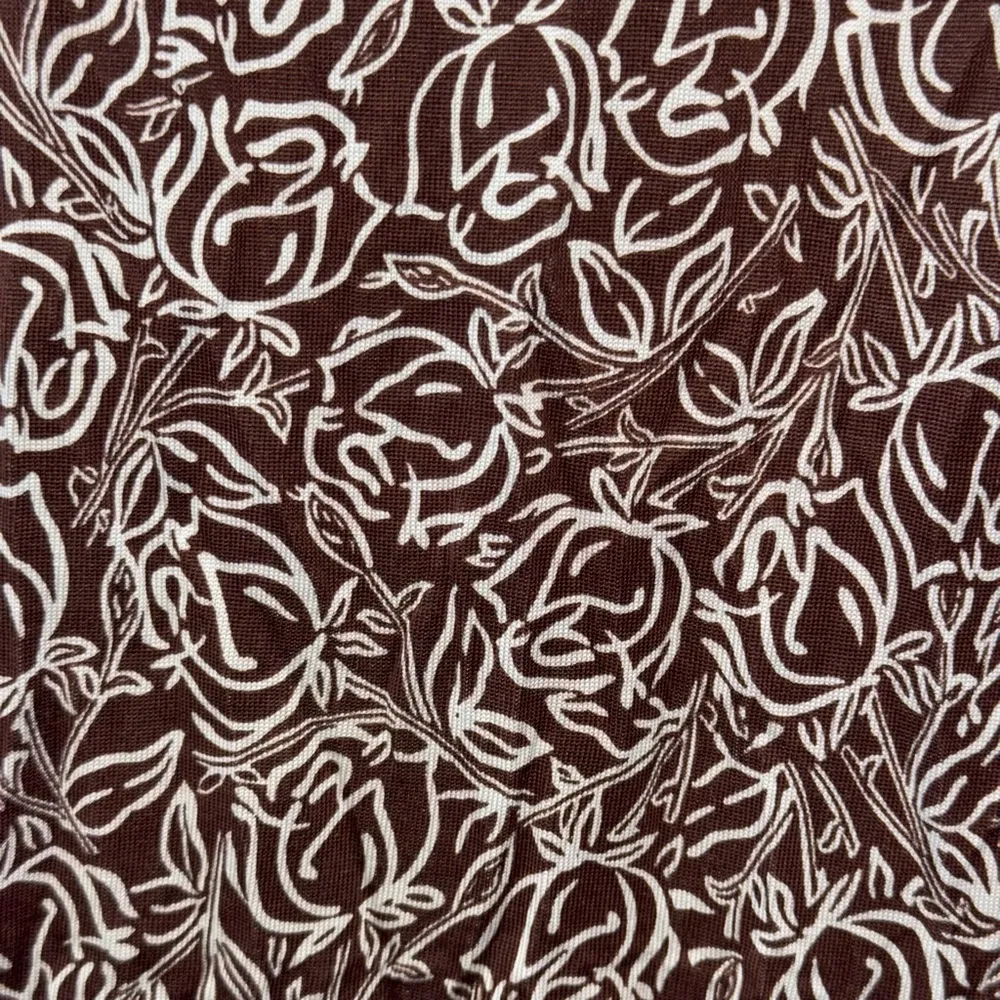 vintage Diane von Furstenberg Brown Floral Silk Dress Women's Size S - Image 8