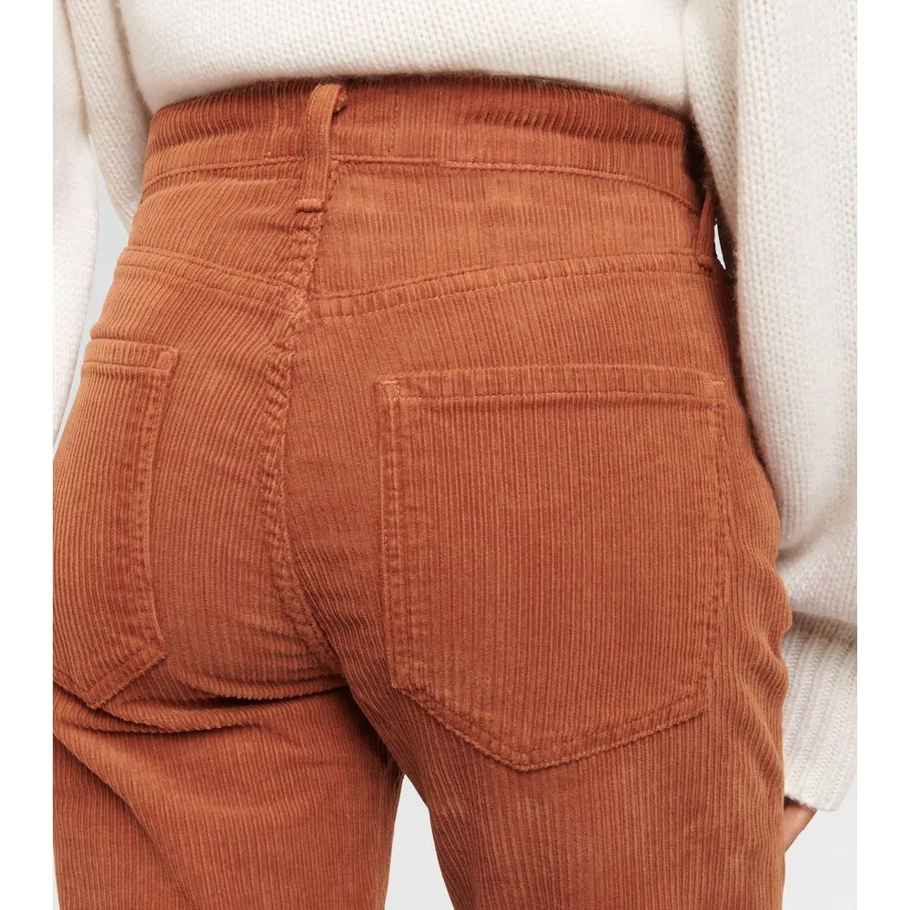 AGOLDE Riley Long High Rise Straight Leg Corduroy Pants Womens 33 Saddle Classic - Image 3
