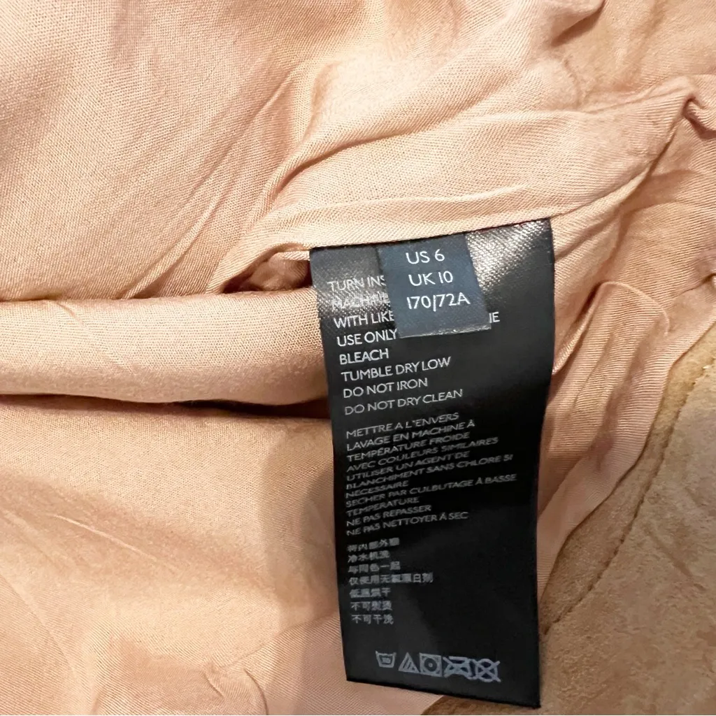 NWT Free People Carson Utility Faux Leather Suede Tan Wrap Size 6 - Image 6