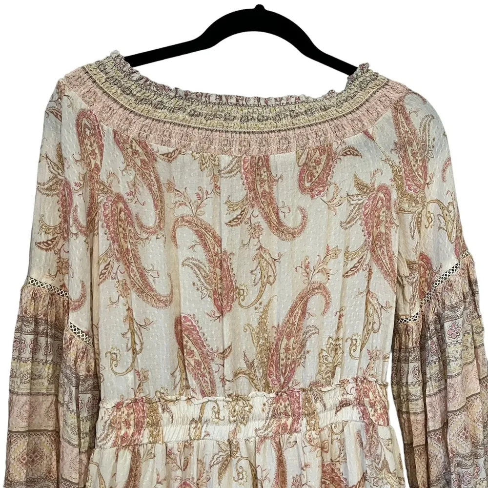 Versona Boho Paisley Print Fit and Flare Tiered Hem dress. - Image 8