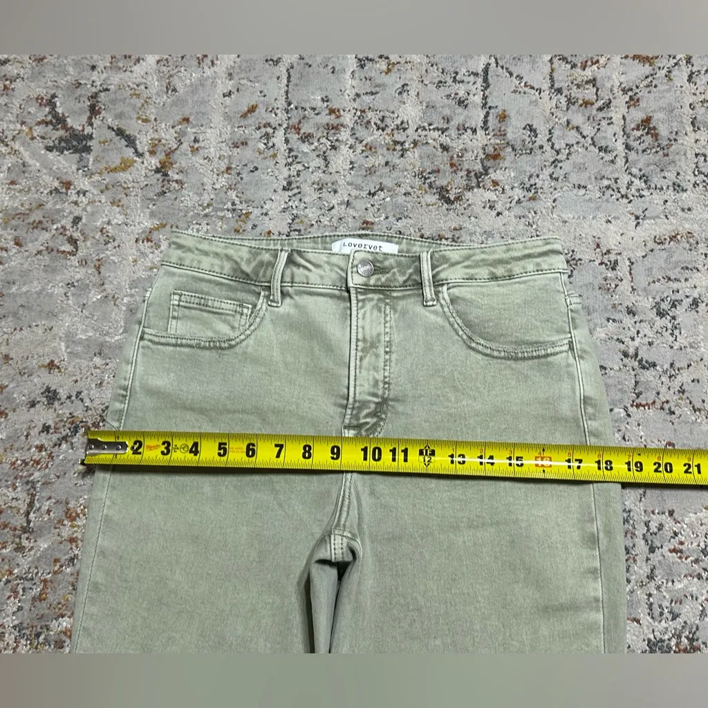 LOVERVET by VERVET HR Straight Cropped Jeans green size 11/30 - Image 10