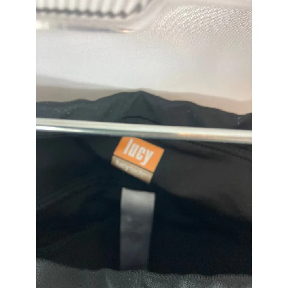 Lucy Womens Lucy Tech Black Small Slit Split Mesh Leggings Medium - Image 3