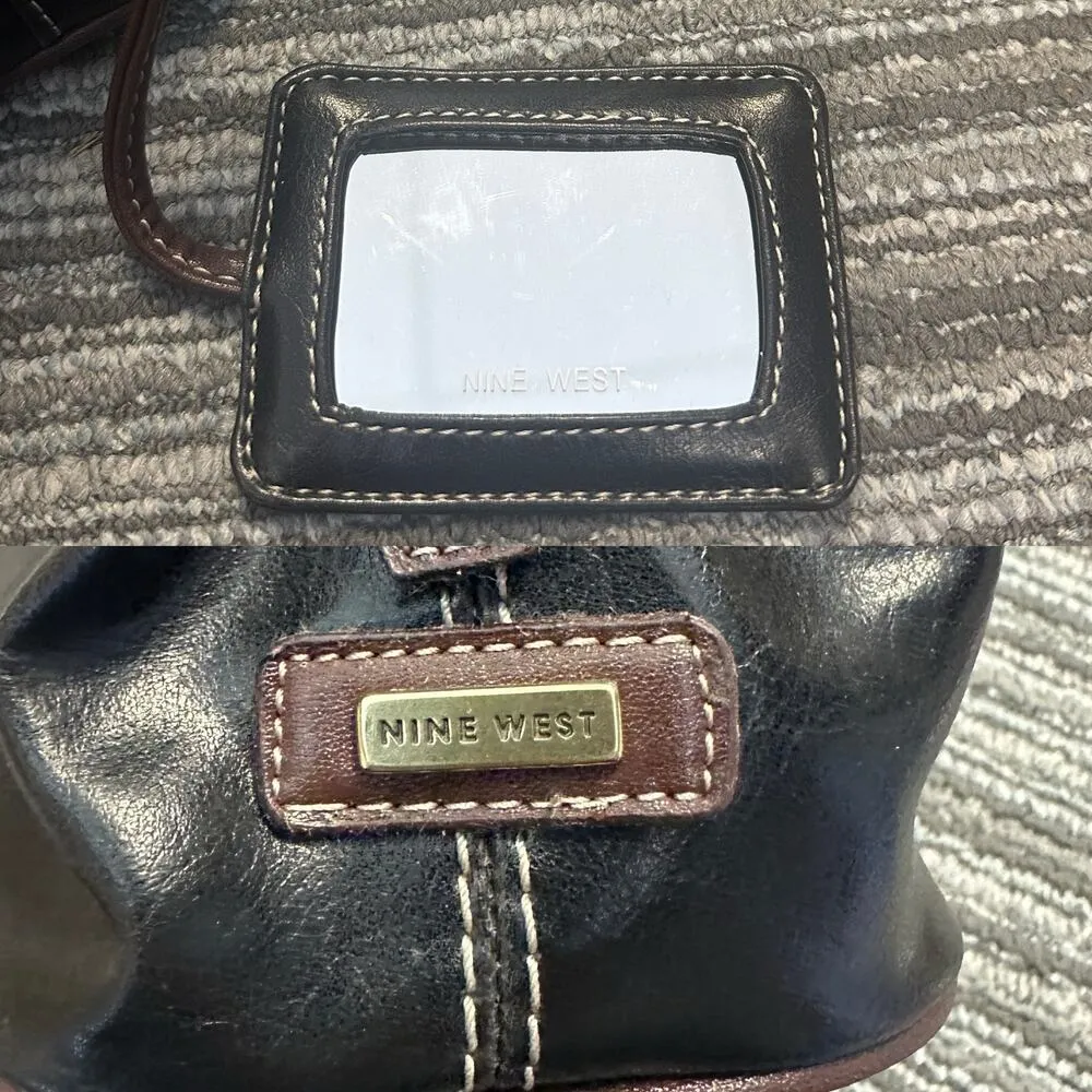 Nine West Vtg Aughts Deadstock Talk Shop Mini Black Shoulder Bag Office Siren - Image 6