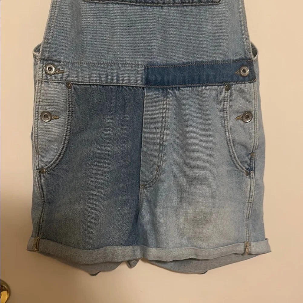 Superdry Denim Cut Off Dunagrees - Image 9