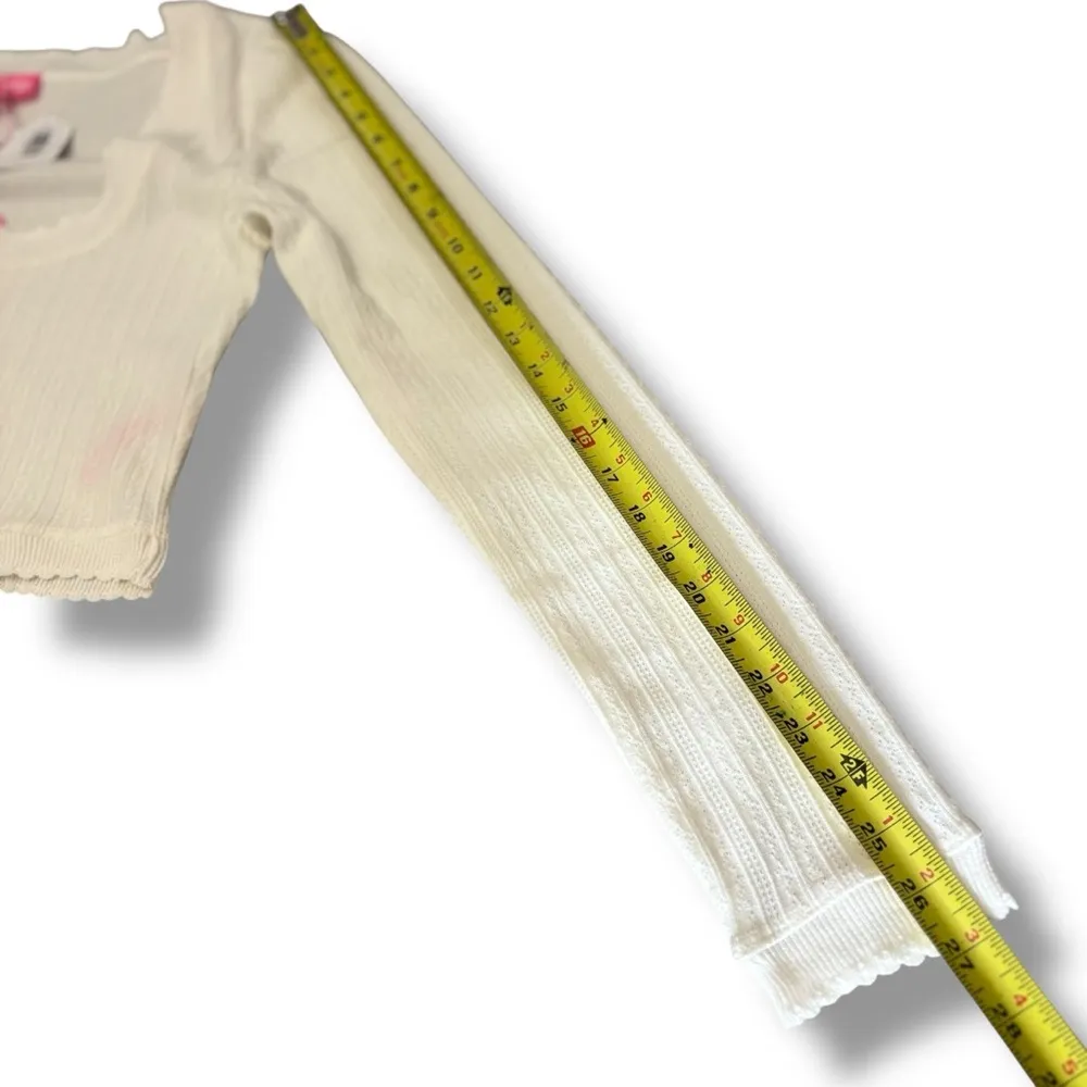 NWT Sugar Thrillz White Cropped Knit Cardigan Smashing Fashion - Image 6