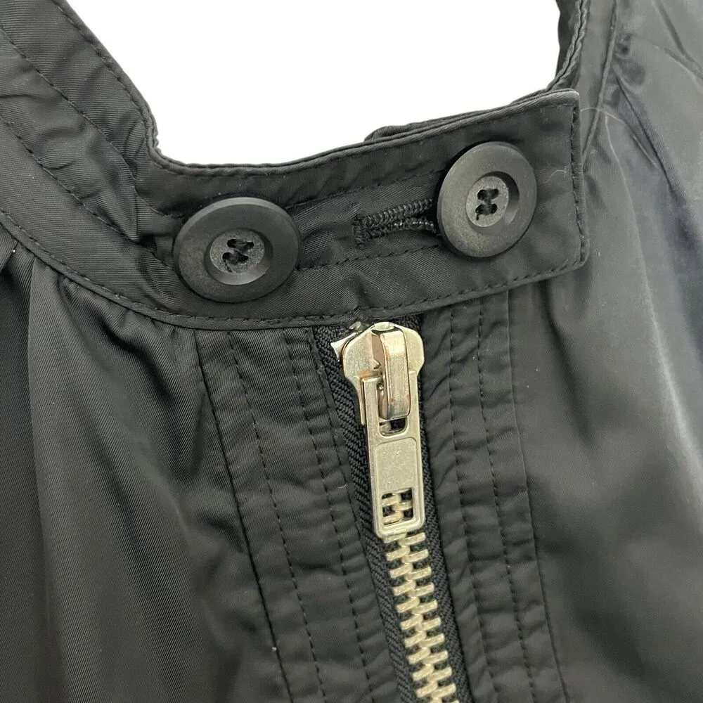 Free People Black Midnight Bomber Jacket Long Sleeves Cropped Women’s Size XS - Image 11